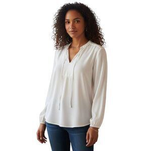 JOE FRESH WHITE BLOUSE SZ.XS EUC.
